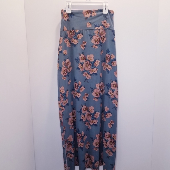 Agnes and Dora Women's Size Medium Maxi Skirt Dress Blossom Blues Light Blue - Picture 2 of 6